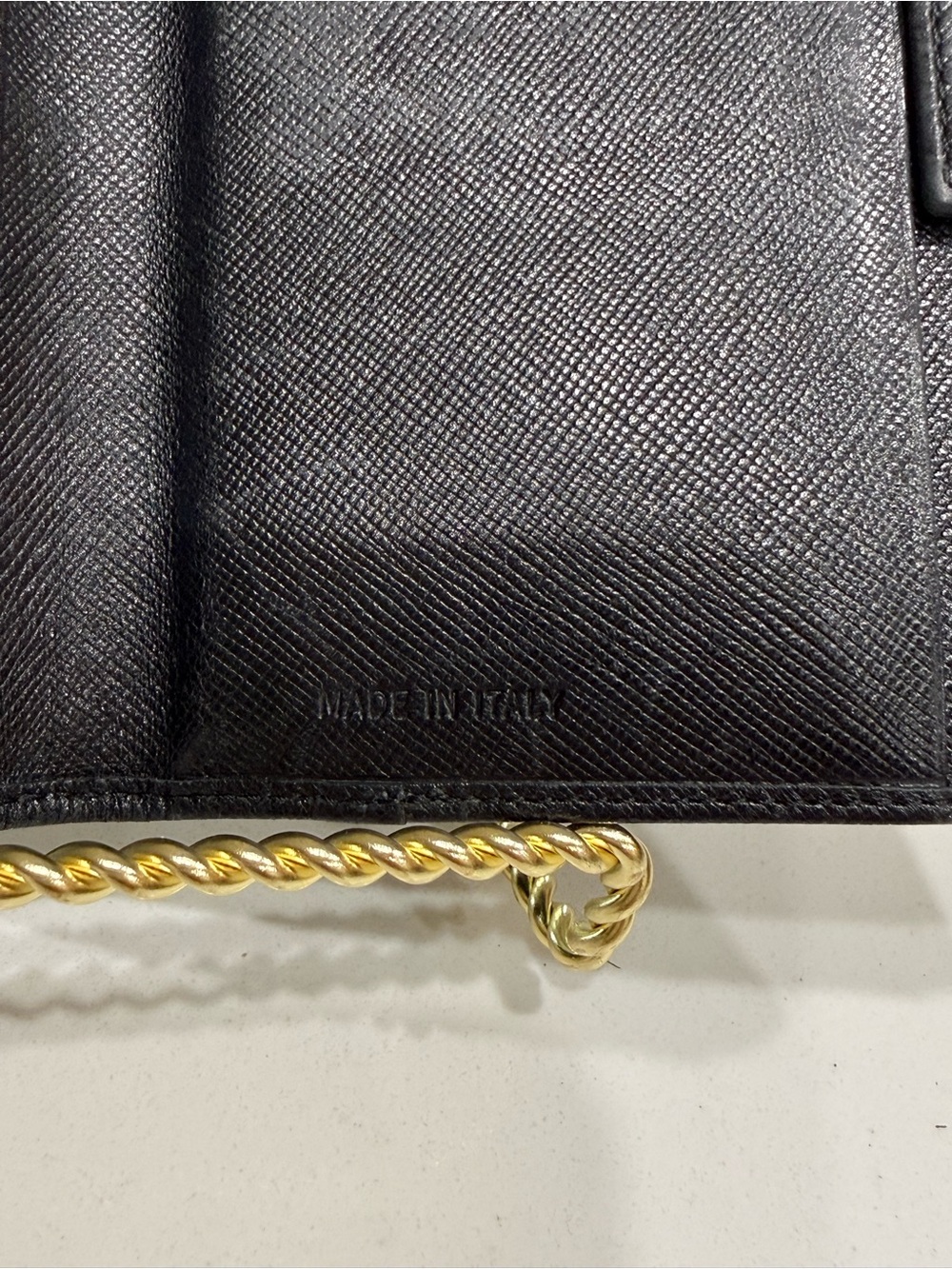 Prada Saffiano Leather Compact Trifold Wallet - Picture 5 of 6